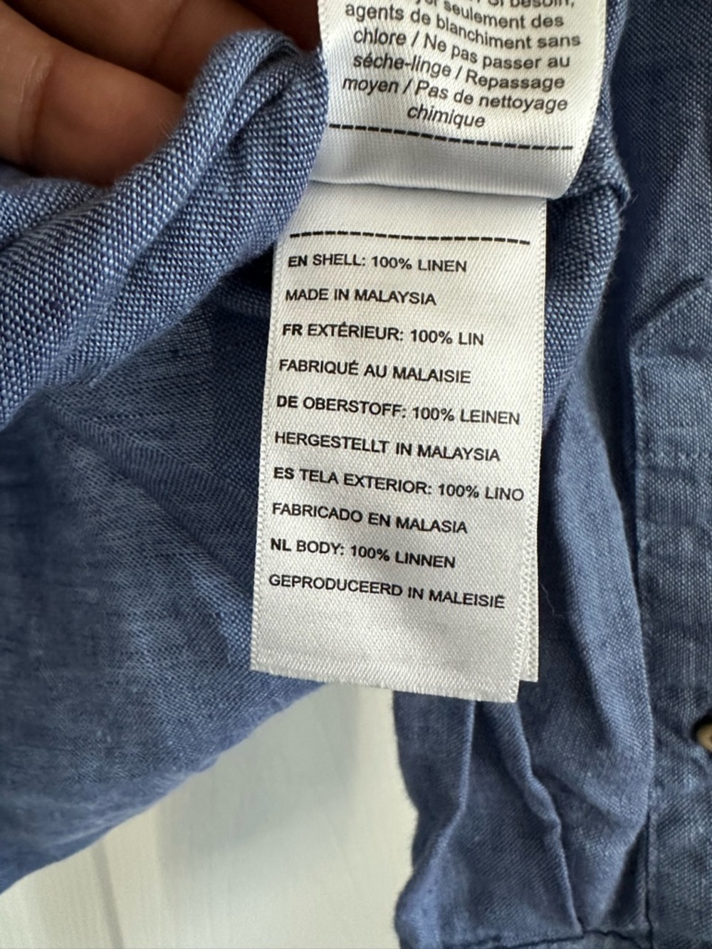 Untuckit Shirt Mens Sz M Blue 100% Linen Wrinkle Resistant Button Down Slim Fit - Picture 8 of 10